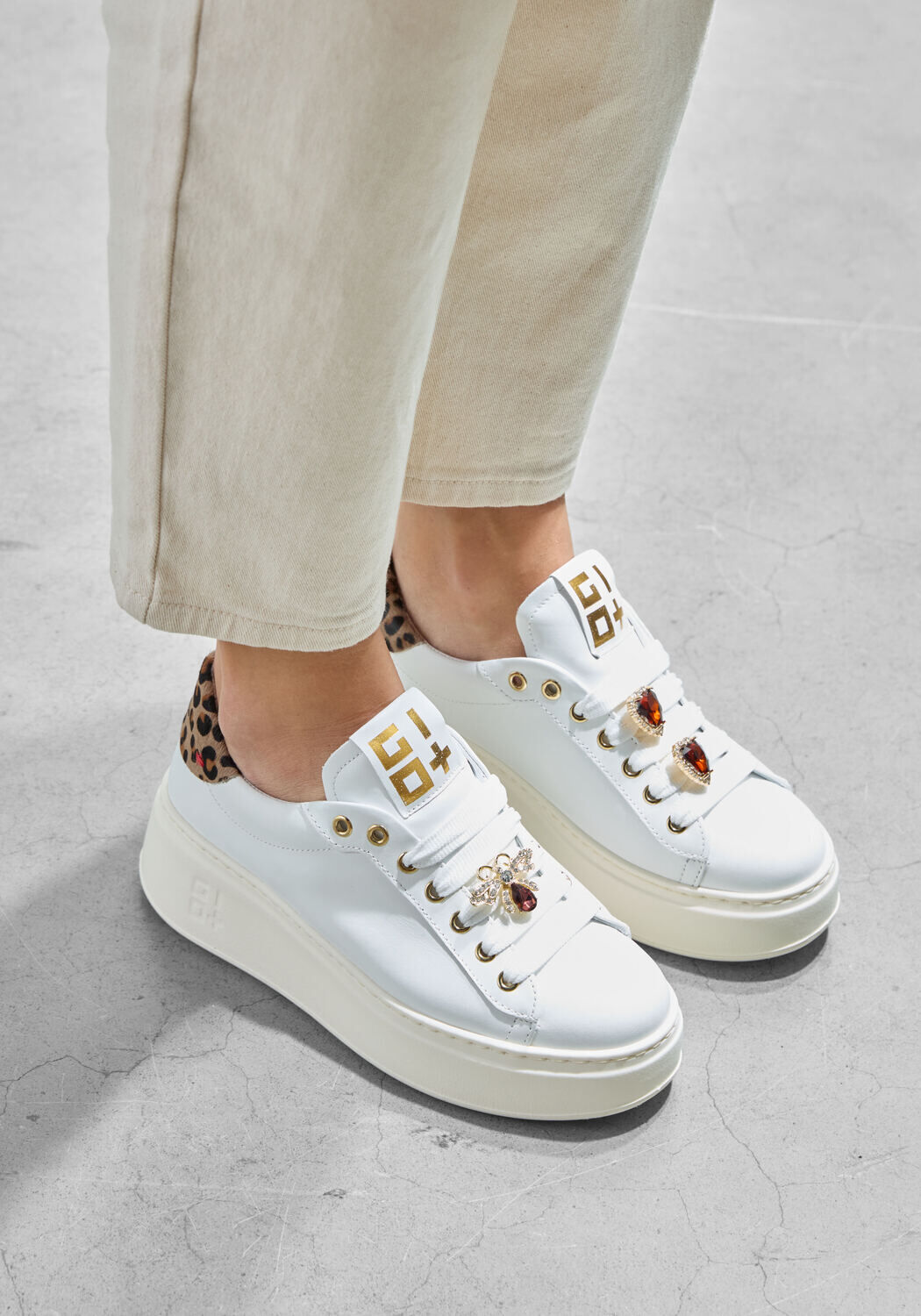 Witte GIO+ Lage sneakers PIA - large