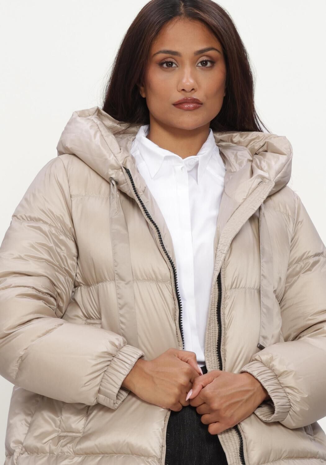 Beige MAX MARA Gewatteerde jas SEIA - large