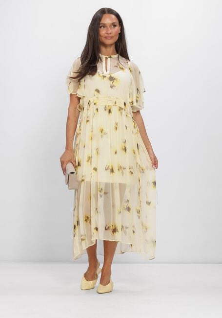 Gele SECOND FEMALE Midi jurk MIRAGE DRESS - large