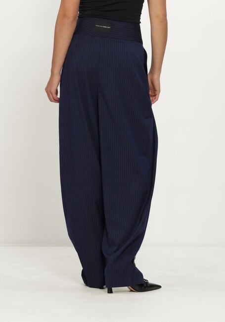 Donkerblauwe HAUTE L'AMITI&Eacute; Broeken NAVY PIN PLEAT TALL PANT - large