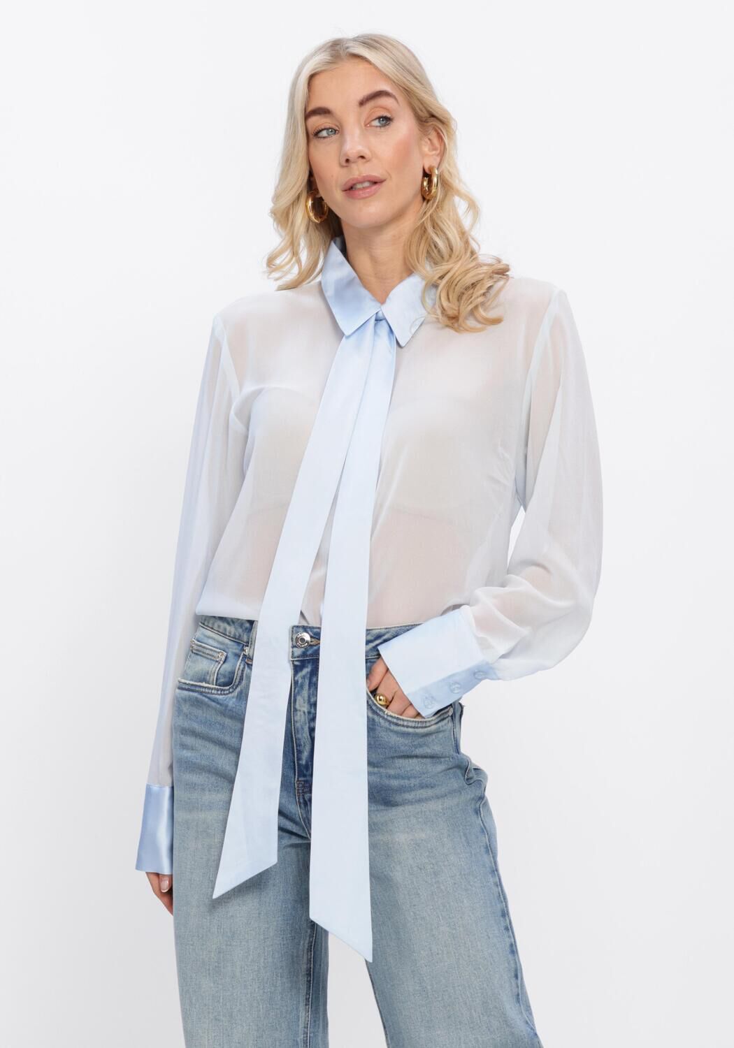 Gestuz Blouse
Dames Gzchif Shirt, Maat: 34, Kleur: Lichtblauw afbeelding 1