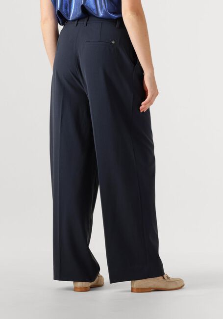 Donkerblauwe MOS MOSH Wijde broek MMCHARLIZE PANAMA PANT - large