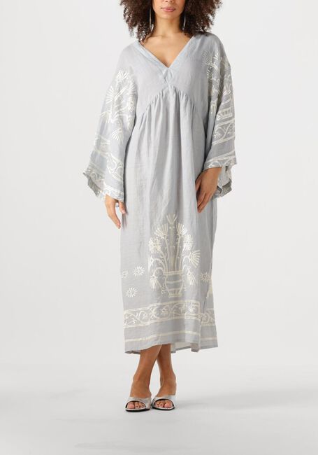 Lichtgrijze GREEK ARCHAIC KORI Maxi jurk 430582 - large