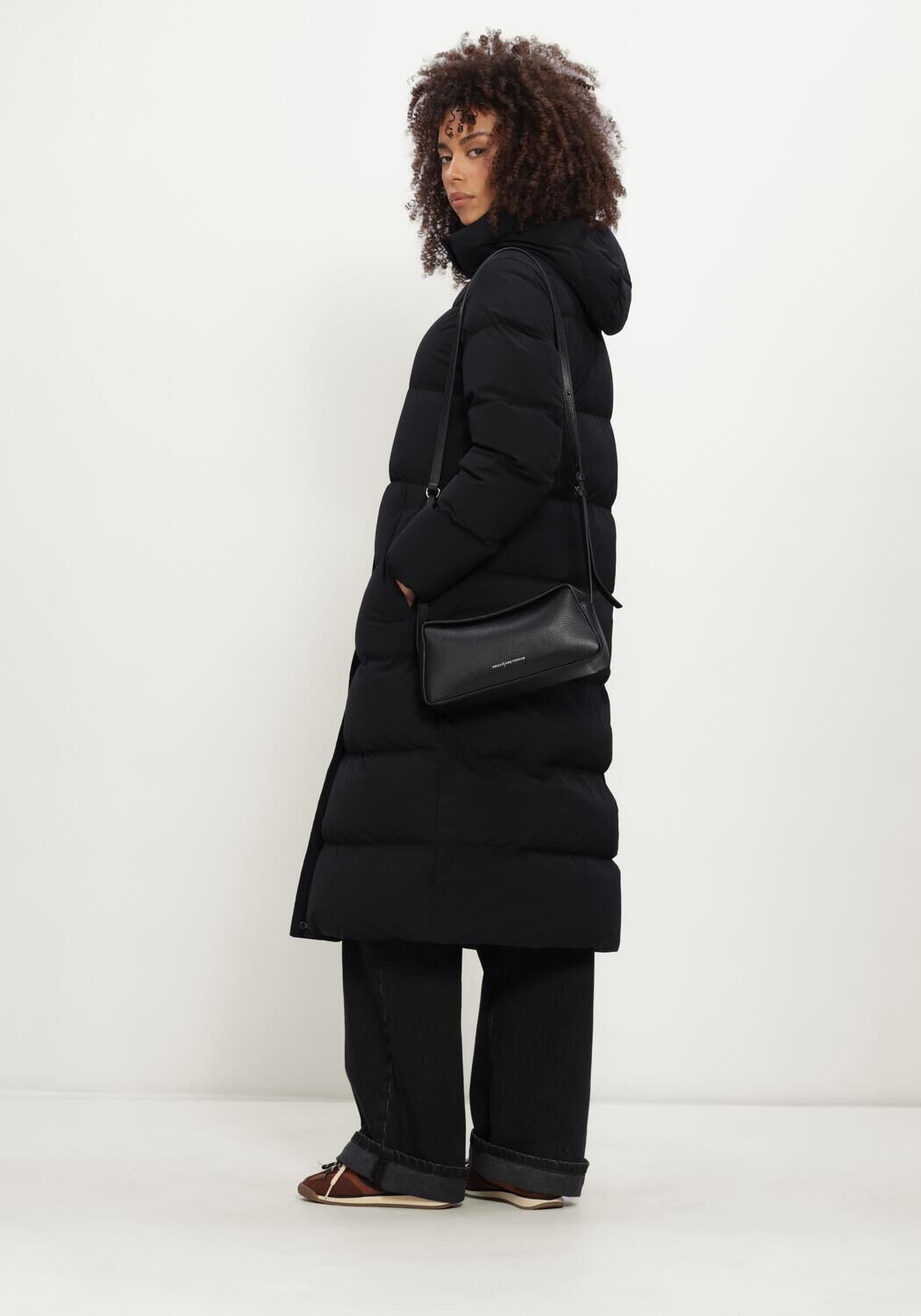 Zwarte WOOLRICH Gewatteerde jas MADISON LONG COAT - large