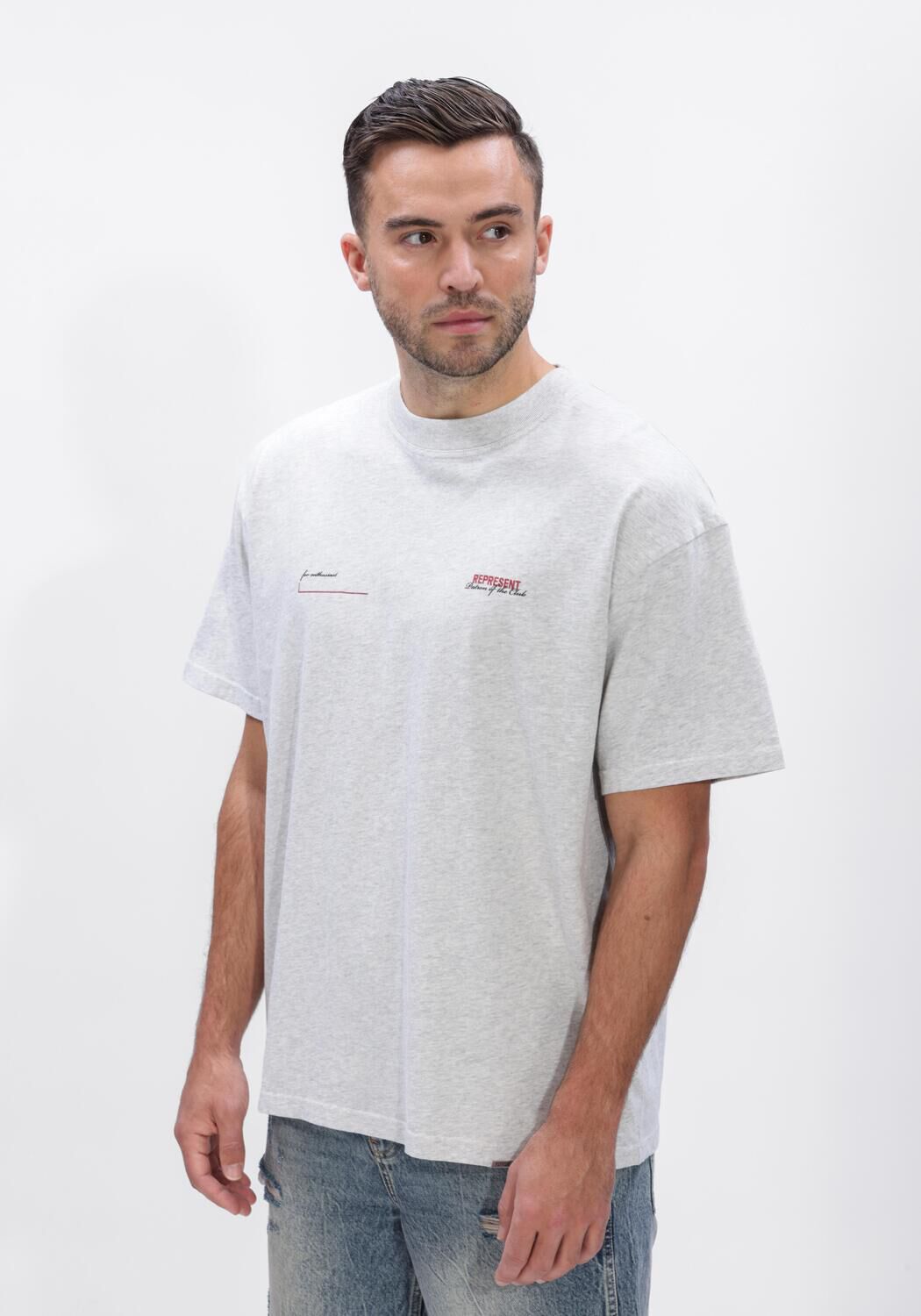 Lichtgrijze REPRESENT Polo PATRON OF THE CLUB T-SHIRT - large