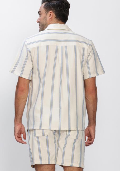 Ecru LES DEUX Casual overhemd LAWSON STRIPE SS SHIRT - large
