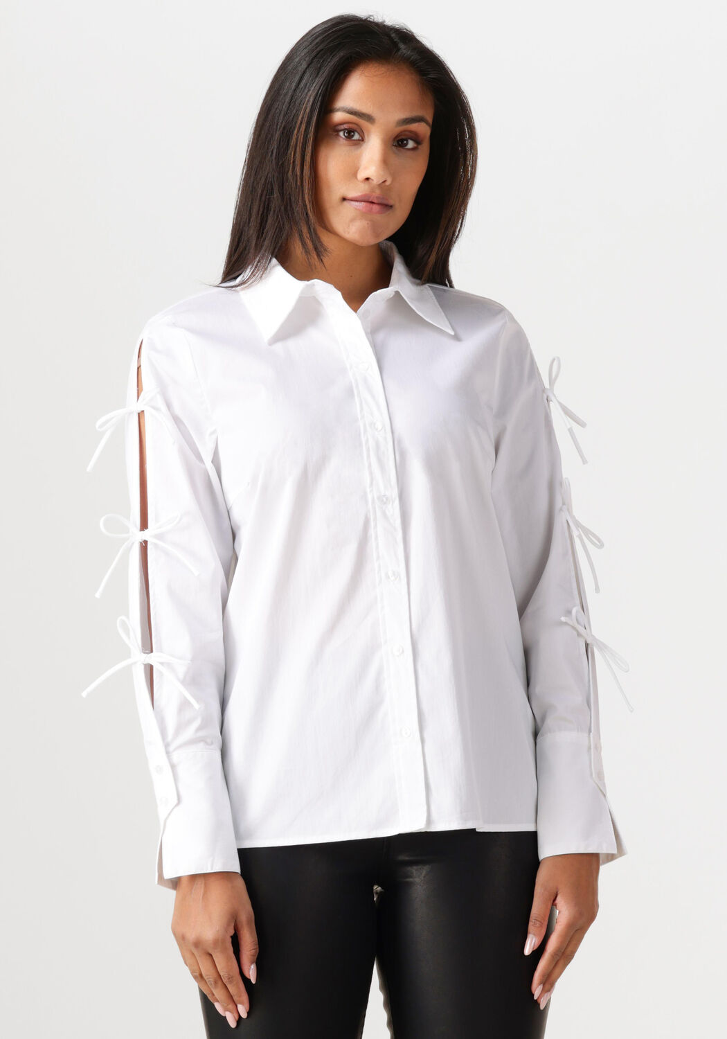 Co'Couture Blouse Dames Poppy Tie Sleeve Shirt, Maat: XS, Kleur: Wit