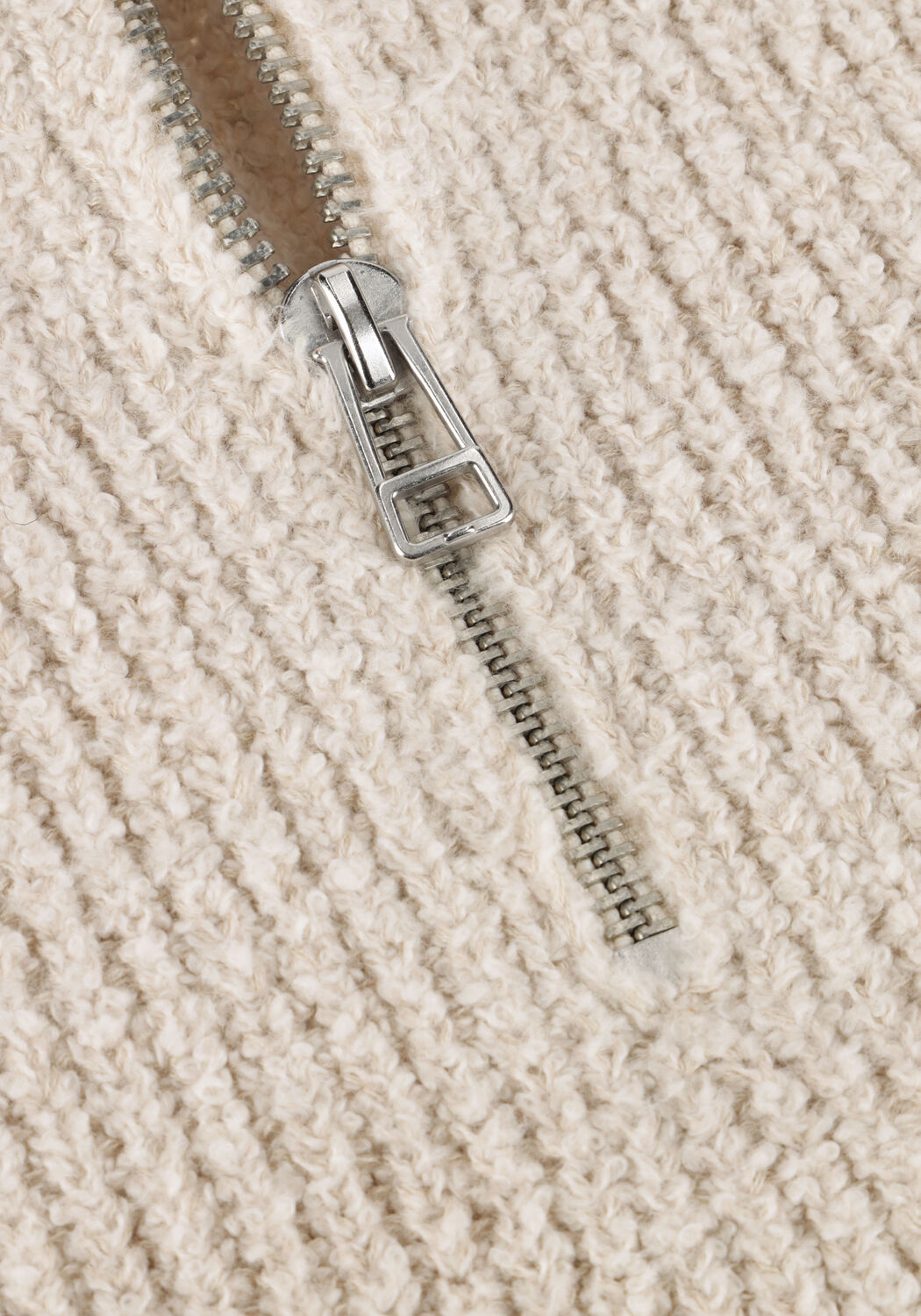 Beige SECOND FEMALE Coltrui GERDA KNIT ZIP COLLAR - large