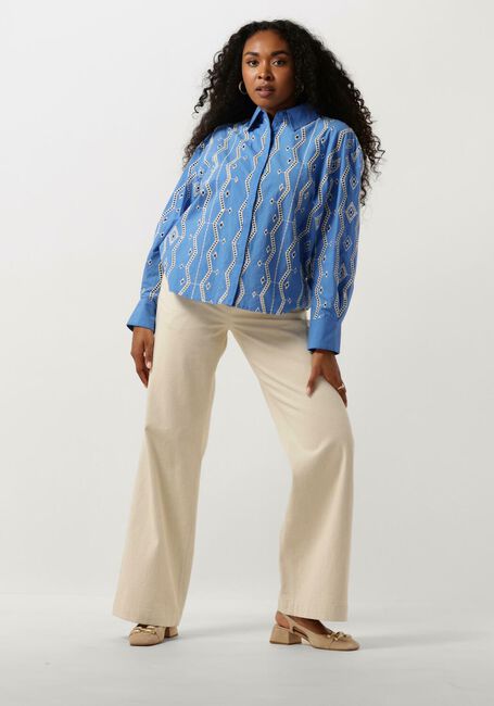 Lichtblauwe SUNCOO Blouses LYDIA - large