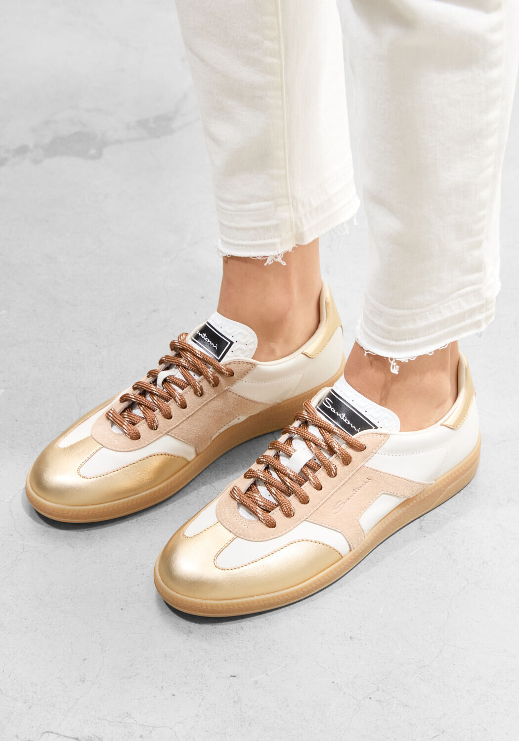 Beige SANTONI Lage sneakers DBS OLYMPI - medium