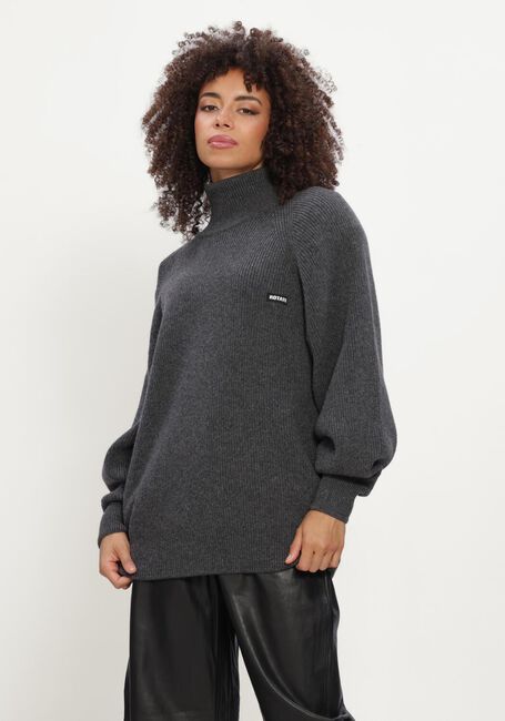 Donkergrijze ROTATE Trui KNIT HIGHNECK JUMPER - large