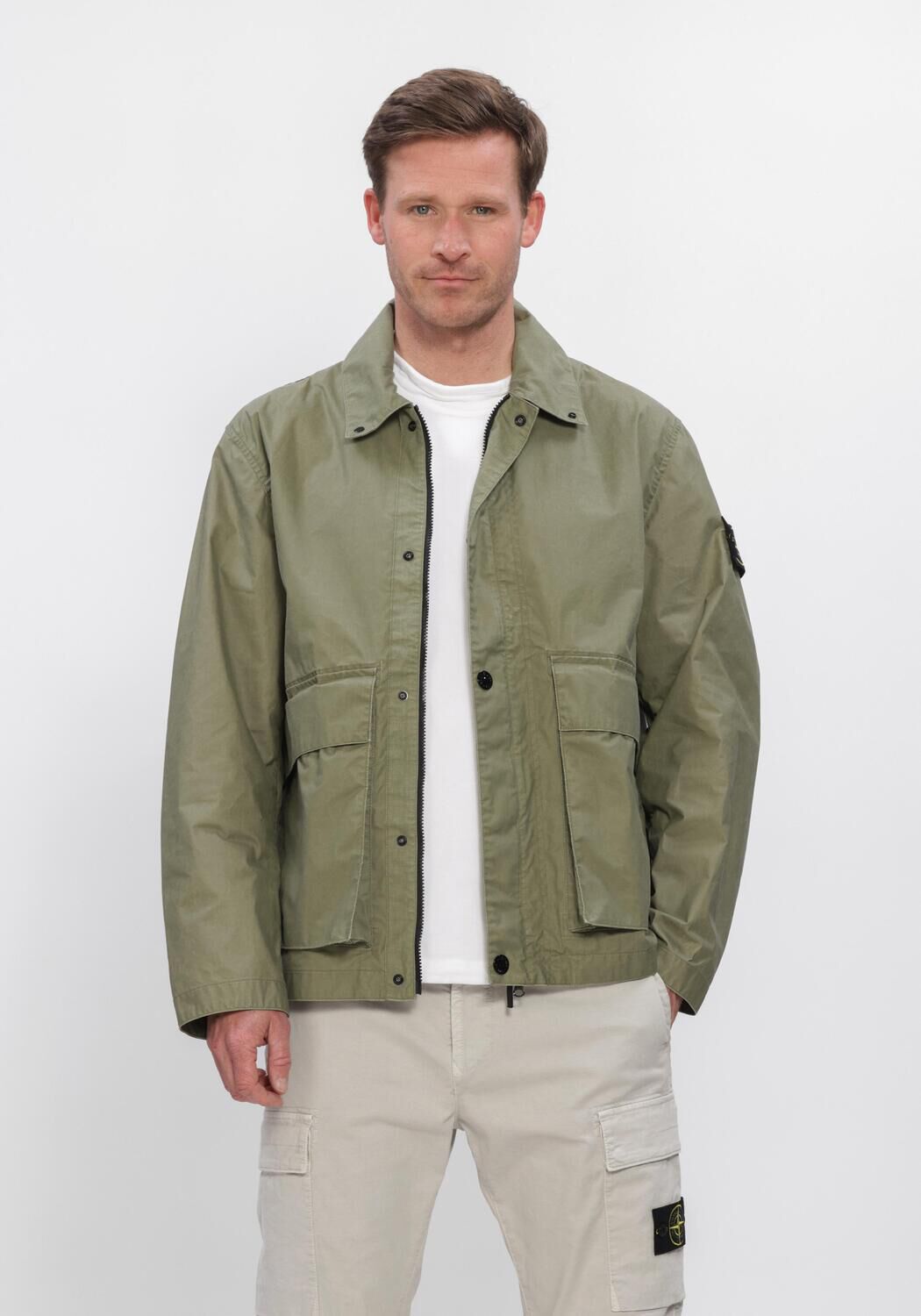 Groene STONE ISLAND Gewatteerde jas JACKET S0290 - large