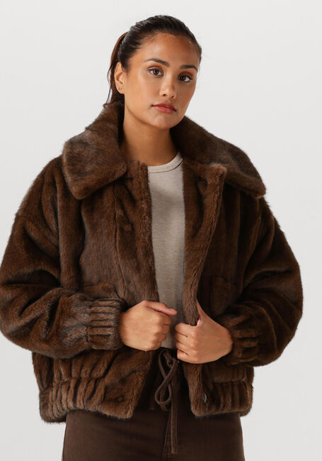 Bruine SUNCOO Faux fur jas EVAN - large