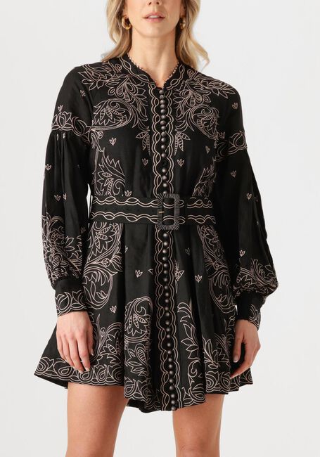 Zwarte SCARLETT POPPIES Mini jurk BERITE SHORT DRESS - large