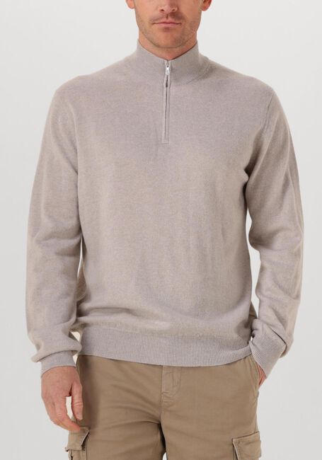 Beige FILIPPO DE LAURENTIIS Trui MEZZA ZIP ML - large