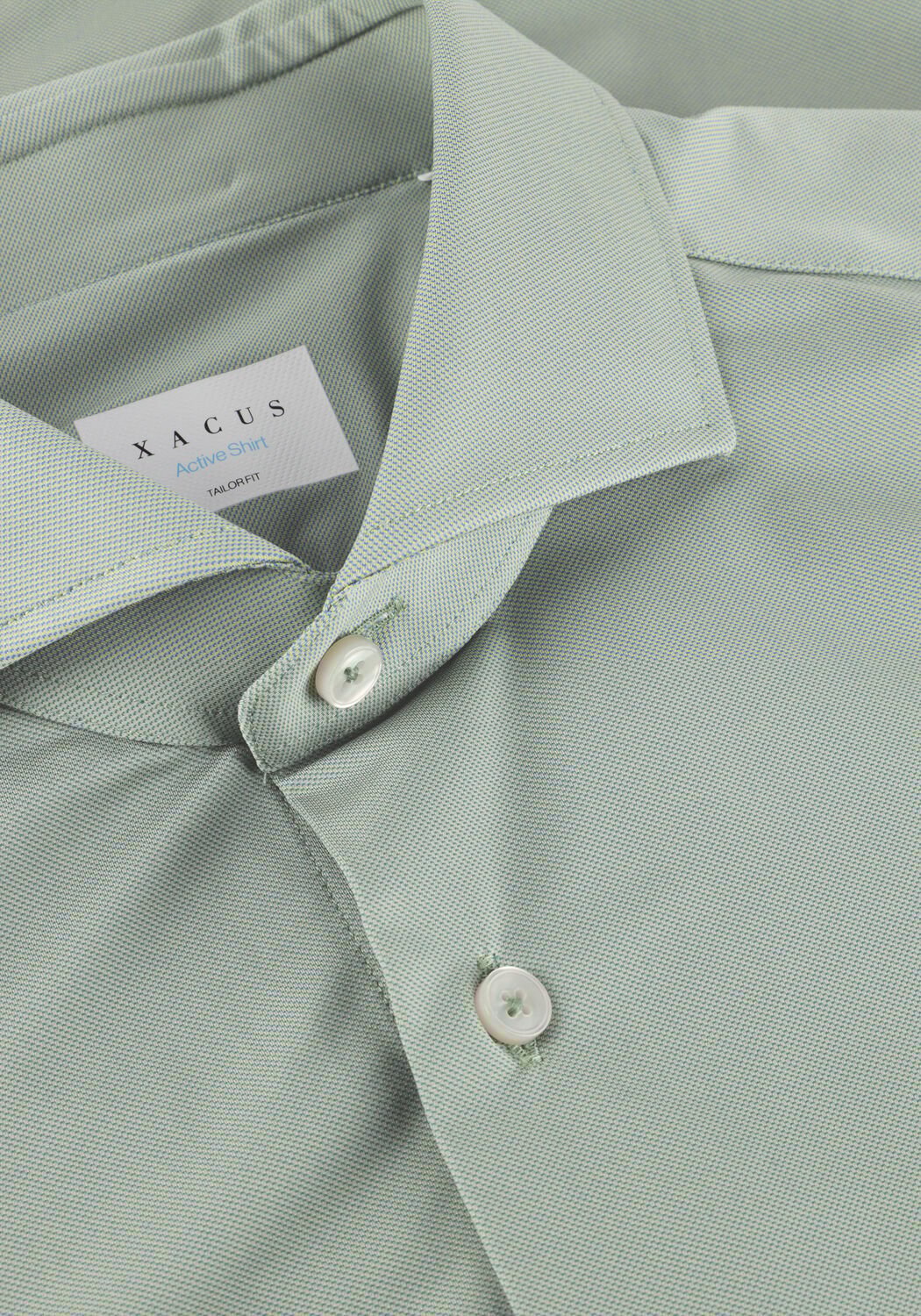 Mint XACUS Klassiek overhemd ACTIVE SHIRT 520ML - large