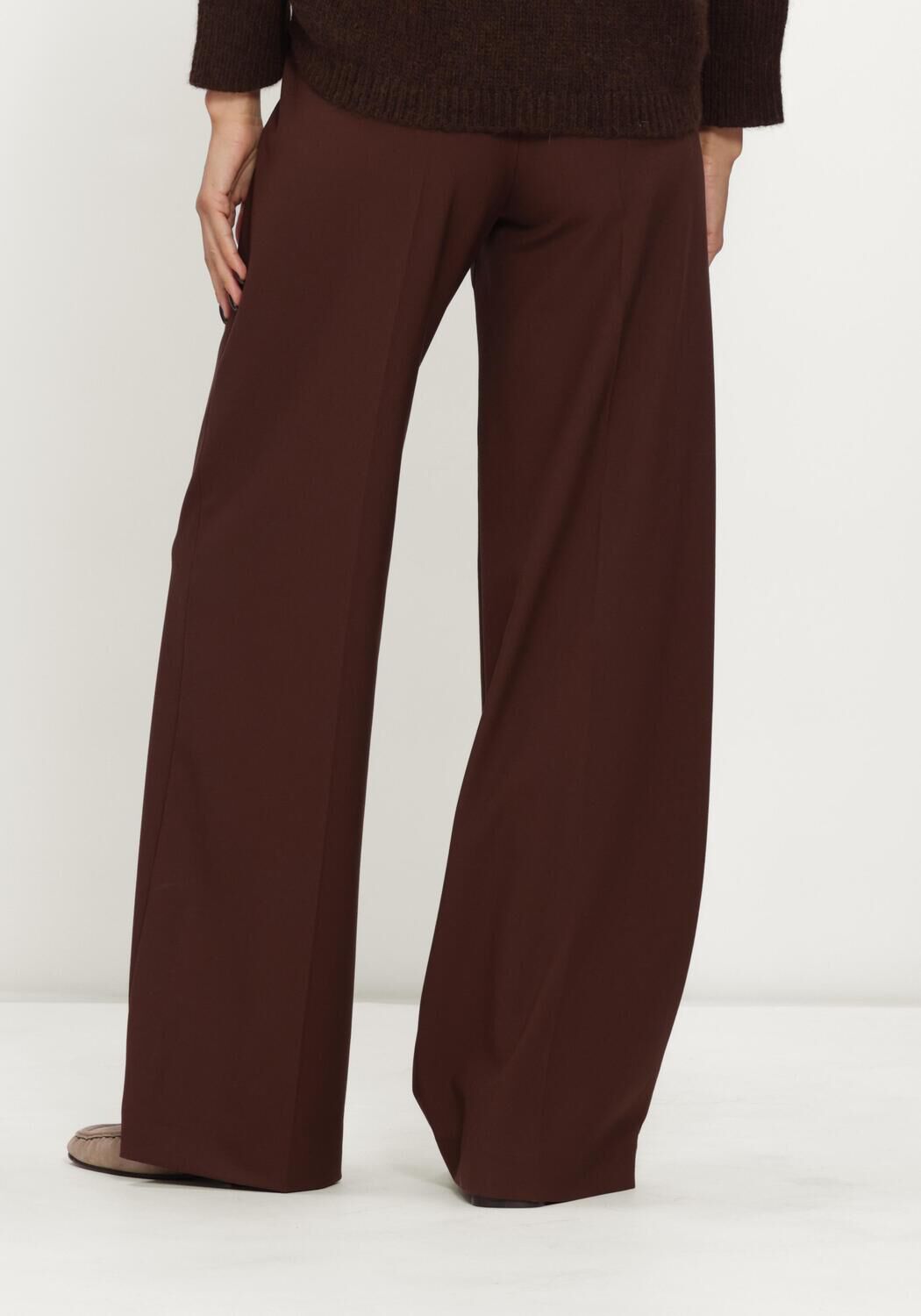Bruine LUISA CERANO Pantalon WIDELEG-PANTS MIT BUNDFALTEN - large