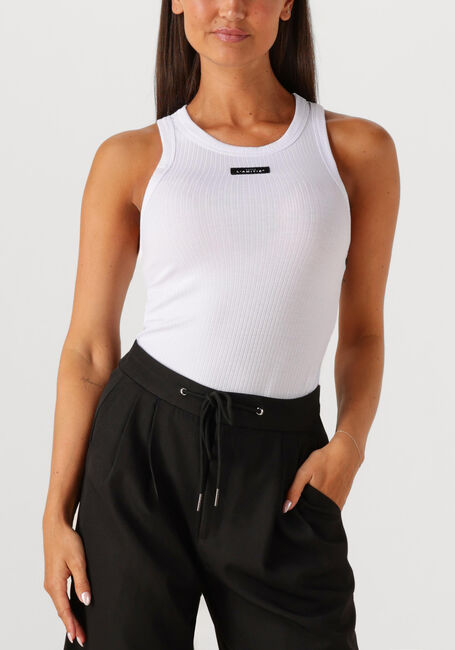 Witte HAUTE L'AMITIÉ Top RIB BADGE TANK - large