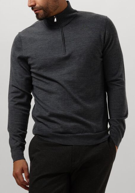 Grijze PROFUOMO Trui PULLOVER HALF ZIP - large