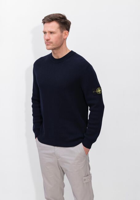 Donkerblauwe STONE ISLAND Trui CREW NECK S00D8 - large