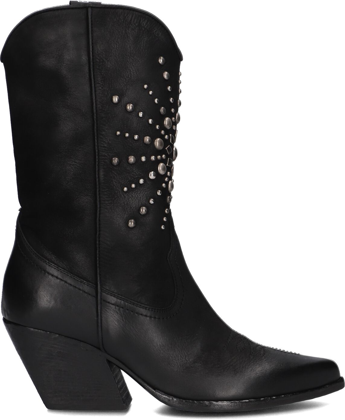 Elena Iachi Cowboylaarzen Dames E3425, Maat: 37, Materiaal: Leer, Kleur: Zwart