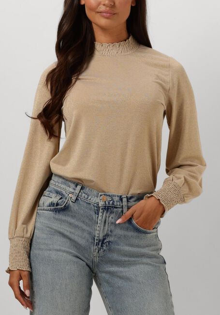 Beige SUMMUM Trui SMOCKED TOP FINE LUREX JERSEY - large
