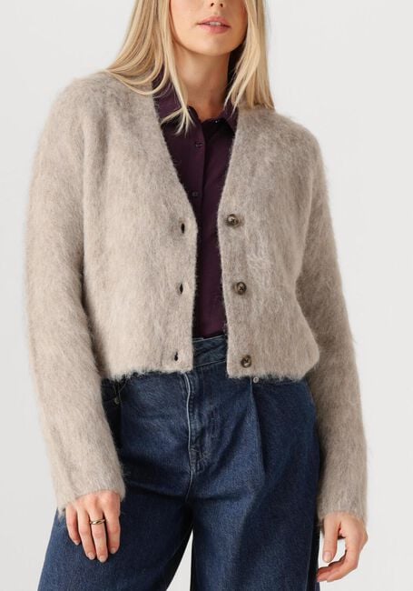 Beige SECOND FEMALE Vest KARLA KNIT CARDIGAN - large