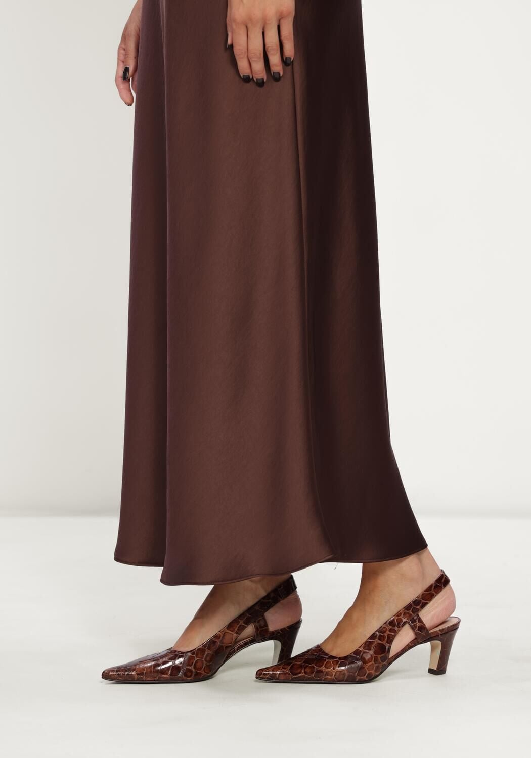 Bruine LUISA CERANO Maxirok SATIN-ROCK - large
