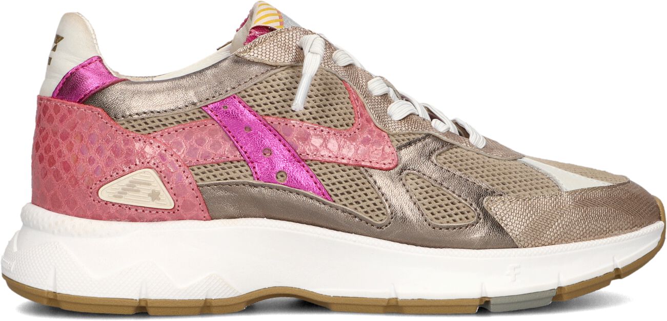 Floris van Bommel Lage Sneakers Dames Sfw-10152 Daysi, Maat: 38, Materiaal: Leer, Kleur: Goudkleurig afbeelding 1