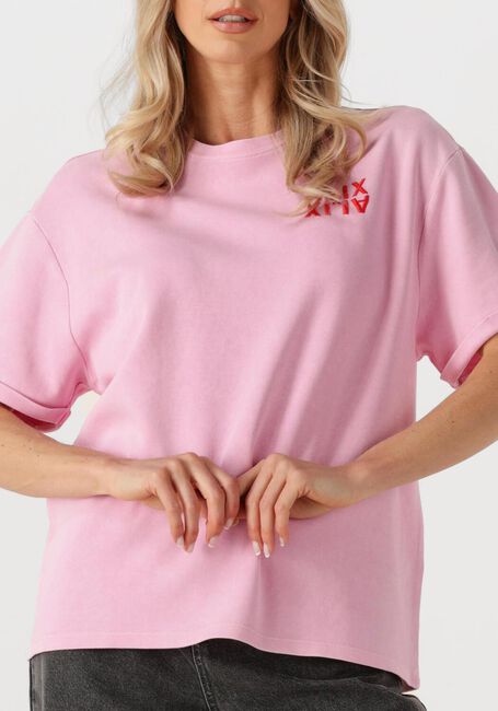 Roze ALIX THE LABEL T-shirt LADIES KNITTED ALIX SHIRT - large