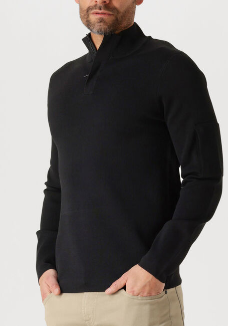 Zwarte GENTI Trui TURTLE ZIP - large