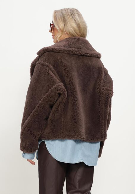 Bruine ALTER EGO Teddy jas JUDY TEDDY WOOL JACKET - large