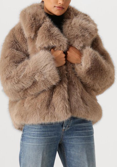 Beige ALTER EGO Faux fur jas NOVI - large