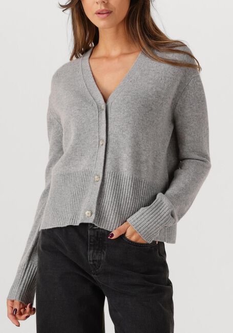 Lichtgrijze CLOSED Trui V NECK CARDIGAN - large