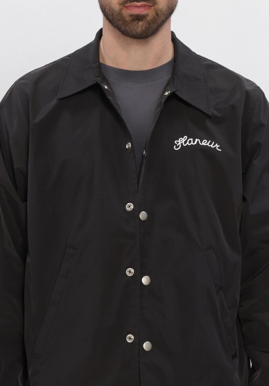 Zwarte FLANEUR Jack SIGNATURE COACH JACKET - large