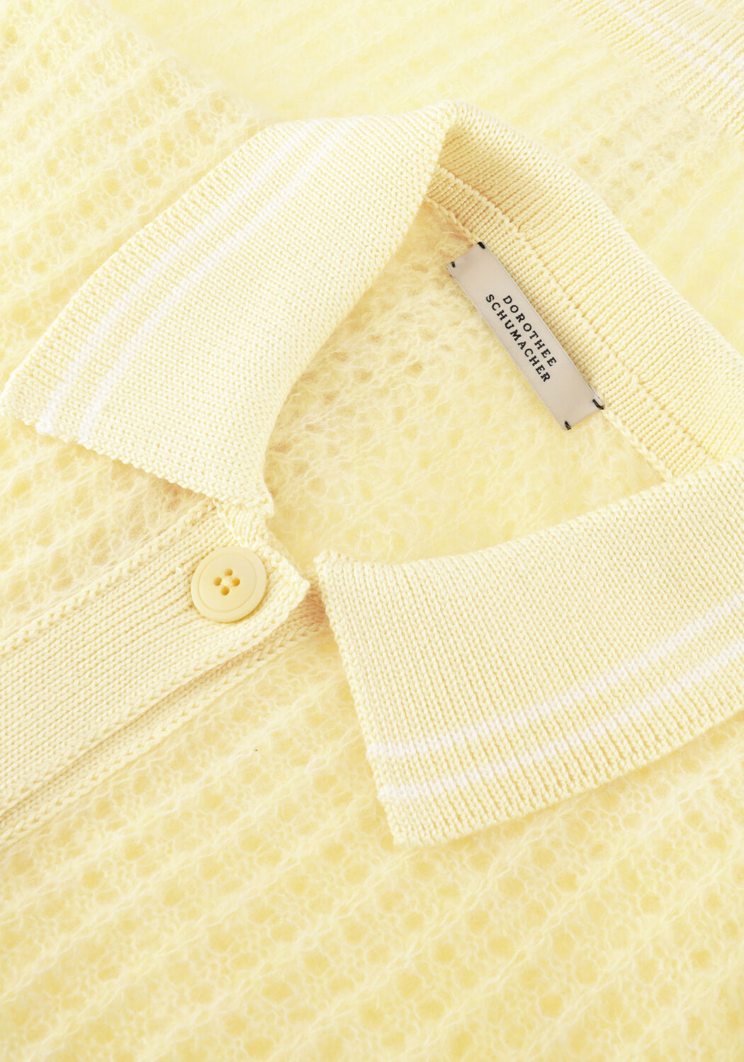 Butter yellow DOROTHEE SCHUMACHER Vest AIRY SOFTNESS CARDIGAN - large