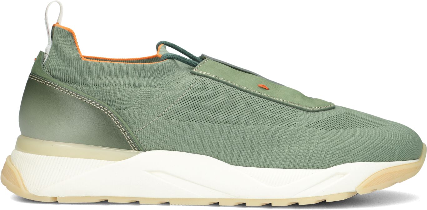 Santoni Lage Sneakers Heren 21601 Innova, Maat: 42, Materiaal: Textiel, Kleur: Groen