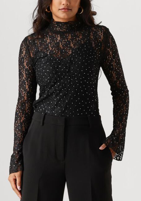 Zwarte DANTE6 Tops & T-shirts PREBBLE LACE TOP - large