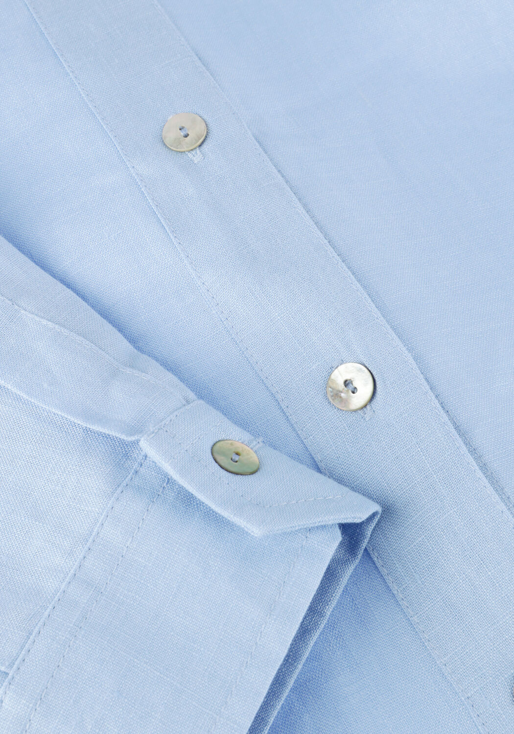 Lichtblauwe RESORT FINEST Maxi jurk SHIRT DRESS - large