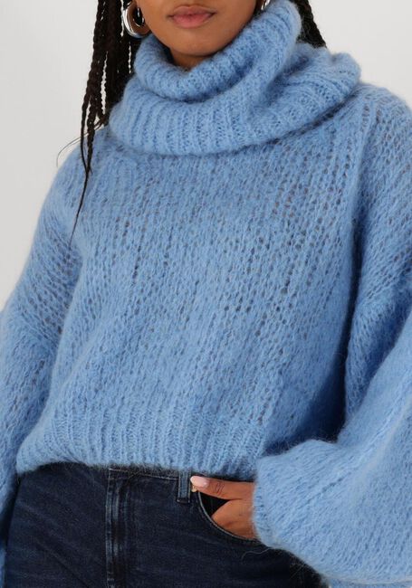 Blauwe AMERICAN DREAMS Coltrui PEPPER ROLL NECK CROPPED - large