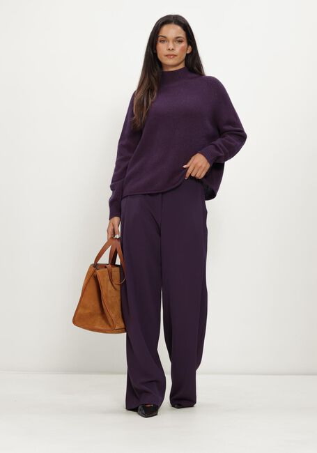 Paarse LUISA CERANO Wijde broek WIDELEG-PANTS MIT BUNDFALTEN - large