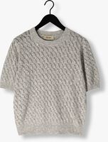 Lichtgrijze MOS MOSH T-shirt MMKARIN MARISOL SS LINEN KNIT Lichtgrijze MOS MOSH T-shirt MMKARIN MARISOL SS LINEN KNIT - medium