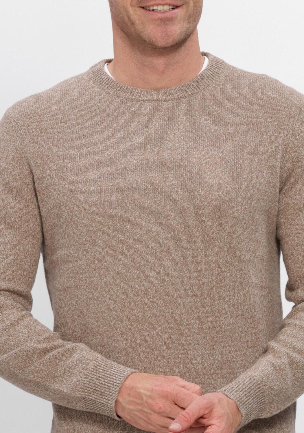 Beige PROFUOMO Trui PULLOVER CREW NECK 80/20 - large