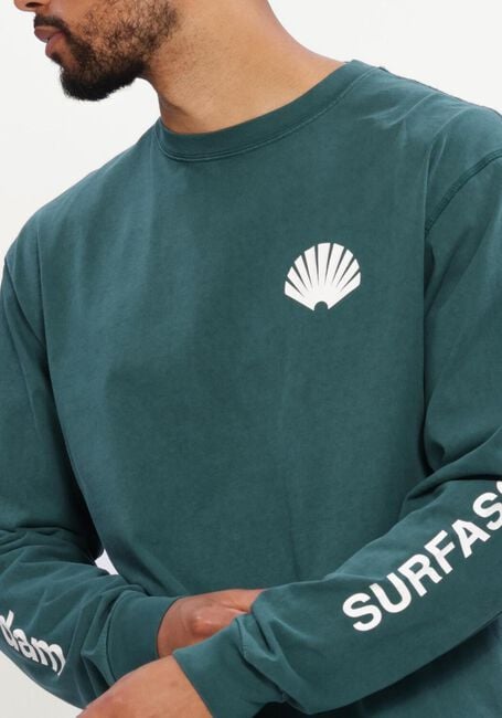 Groene NEW AMSTERDAM SURF ASSOCIATION T-shirt LOGO LONG SLEEVE - large