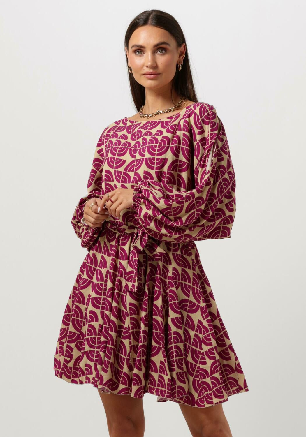 Amaya Amsterdam Mini Jurk Dames Cate Dress, Maat: S, Kleur: Paars