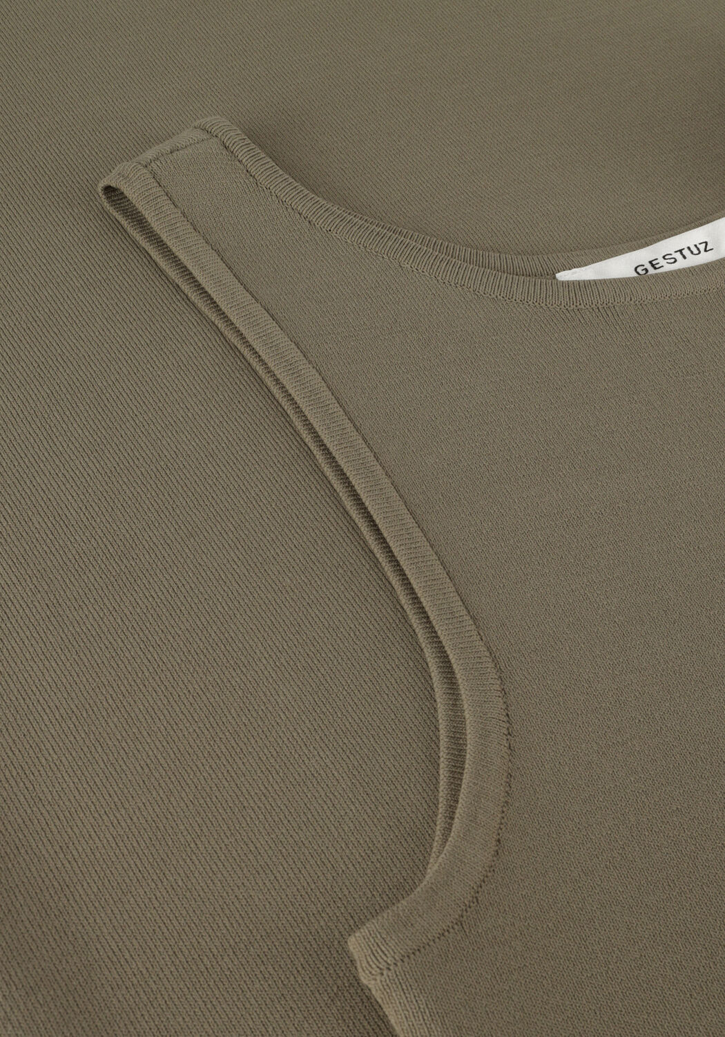 Groene GESTUZ Midi jurk BRIELLEGZ SL RIB DRESS - large