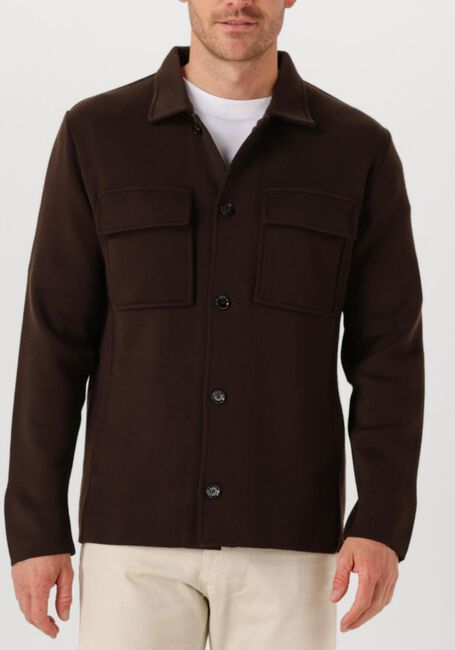 Bruine LARDINI Overshirt GIACCA MAGLIA UOMO - large