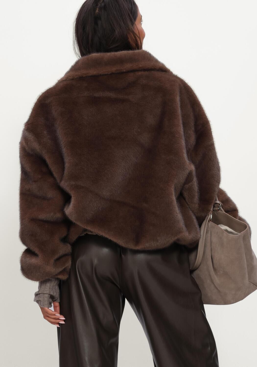 Bruine ALTER EGO Jack ALLY FAUX MINK JACKET - large