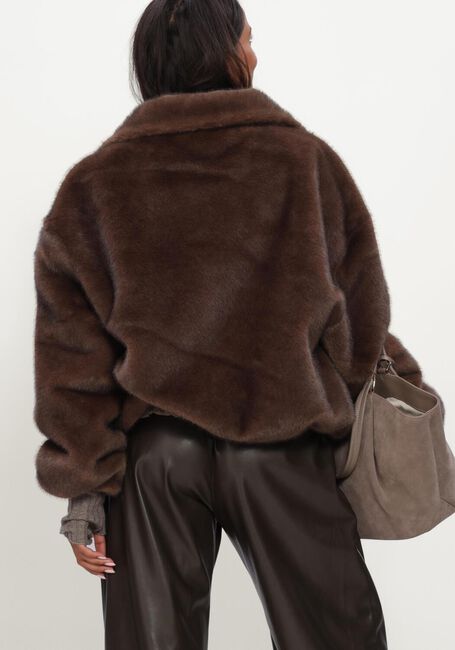 Bruine ALTER EGO Jack ALLY FAUX MINK JACKET - large