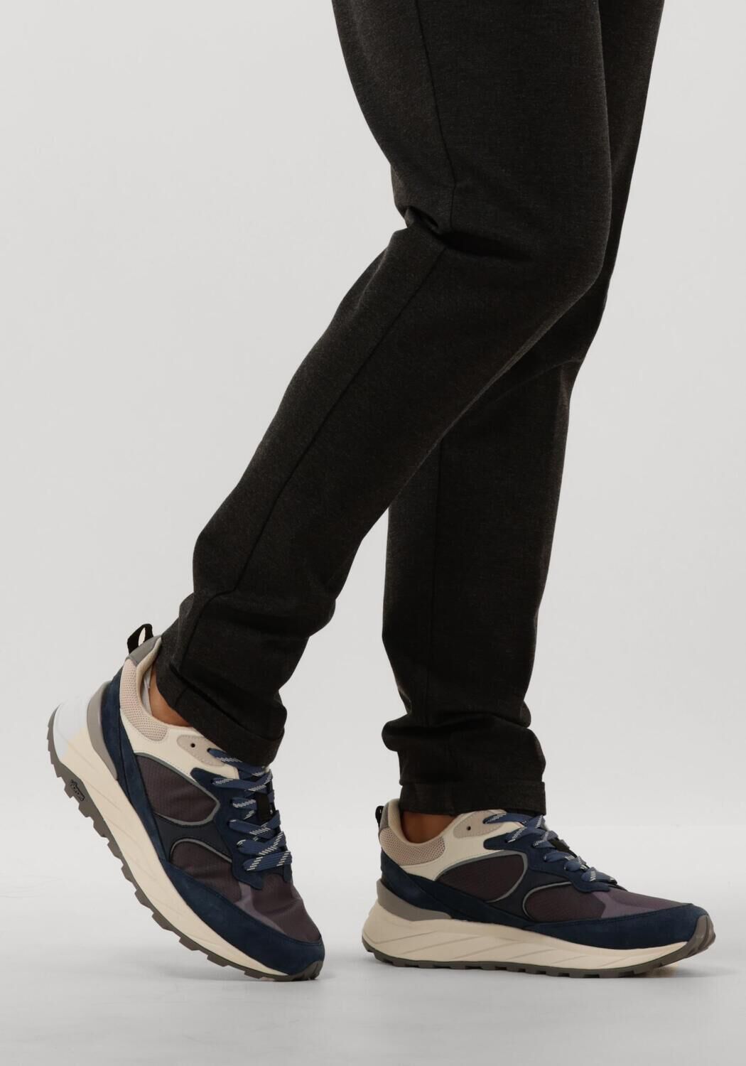 Woolrich Lage Sneakers Heren Running Man, Maat: 46, Materiaal: Suède, Kleur: Blauw
